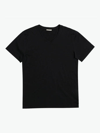 Modal Blend V-neck T-shirt Black | A