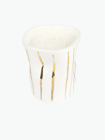 Rhea Kalo Gold Stripes Candle