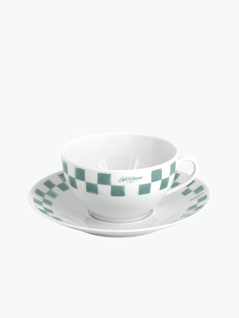 Cafe Kitsune Cappuccino Porcelain Cup and Saucer