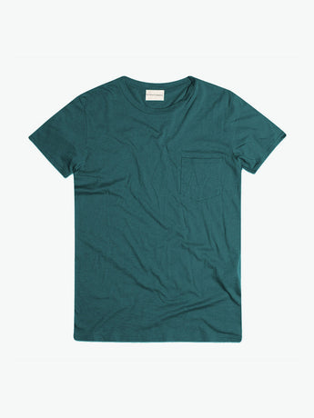 The Project Garments Crew Neck Modal-Blend Pocket T-shirt Myrtle Green