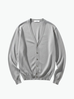 Aspesi Wool Cardigan Light Grey