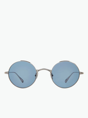 Garrett Leight X Ozzy Sunglasses Platinum Semi-Flat Indigo