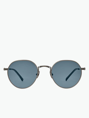 Mr Leight Hachi S Pewter Matte Coldwater Semi Flat Blue Sunglasses