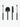 Normann Copenhagen Pebble Cheese Fork Black | B