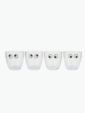 Anya Hindmarch Eyes Set of Four Duralex Glass Tumblers