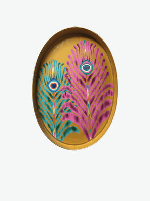 Matthew Williamson X Les Ottomans Peacock Feather Iron Tray